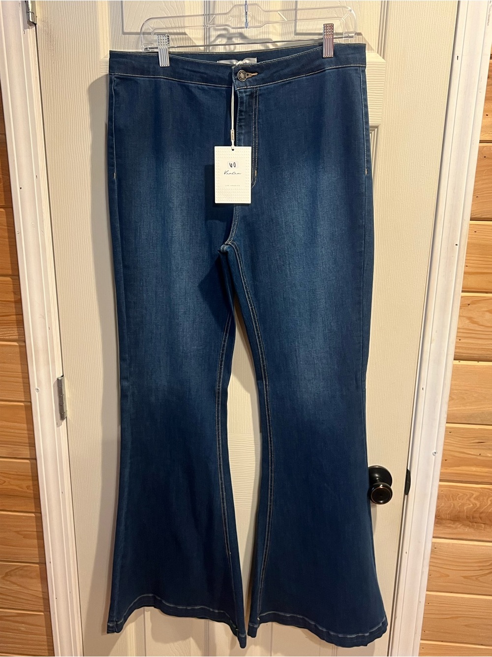 KanCan Dark Blue Flare Jeans - Deep Indigo Stretch Denim